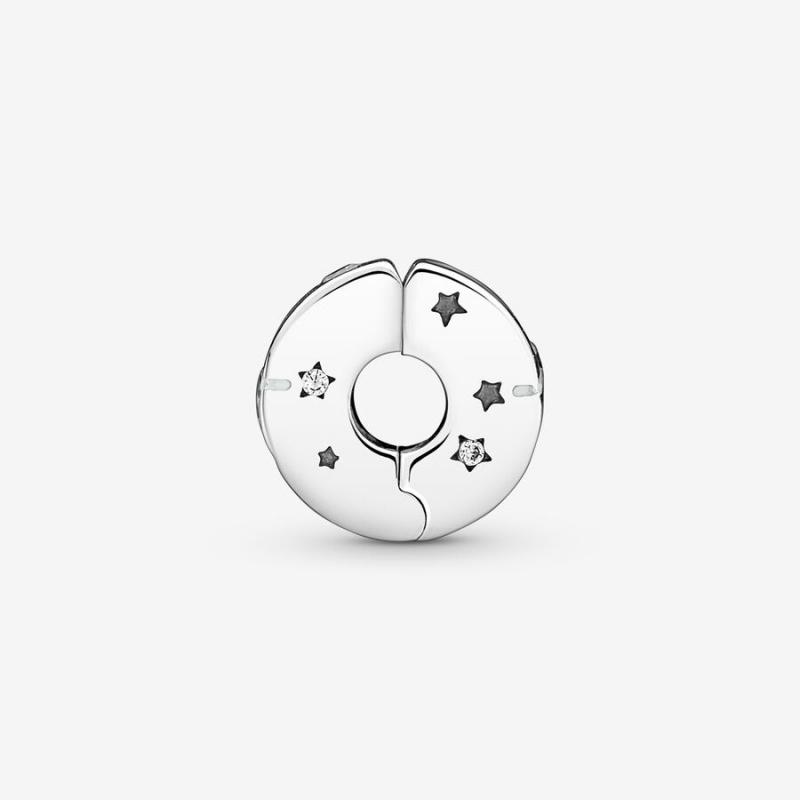 Sterling Silver Pandora Stars & Galaxy Clip Clips | UBLP39208