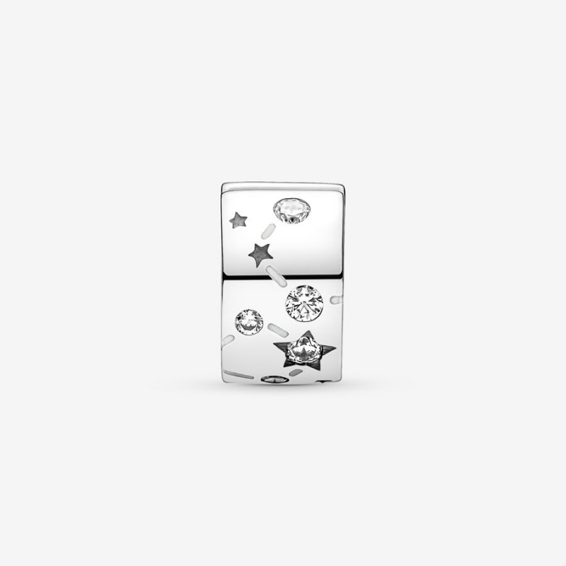 Sterling Silver Pandora Stars & Galaxy Clip Clips | UBLP39208