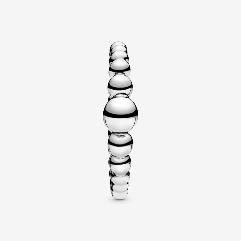 Sterling Silver Pandora String of Beads Stackable Rings | UGNC85371