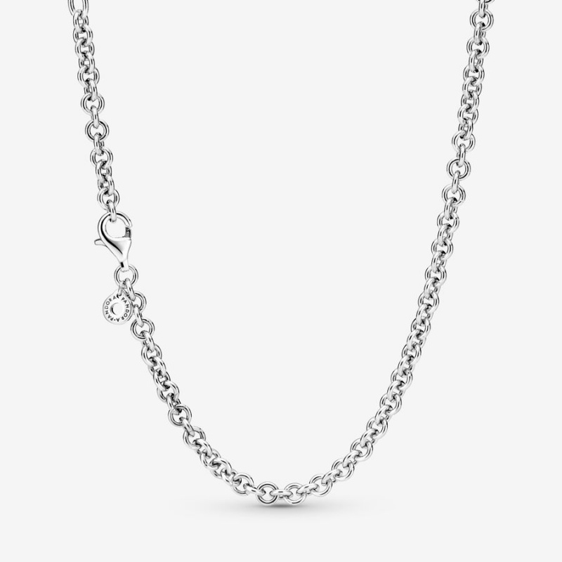 Sterling Silver Pandora Thick Cable Chain Necklaces | FQBD39281