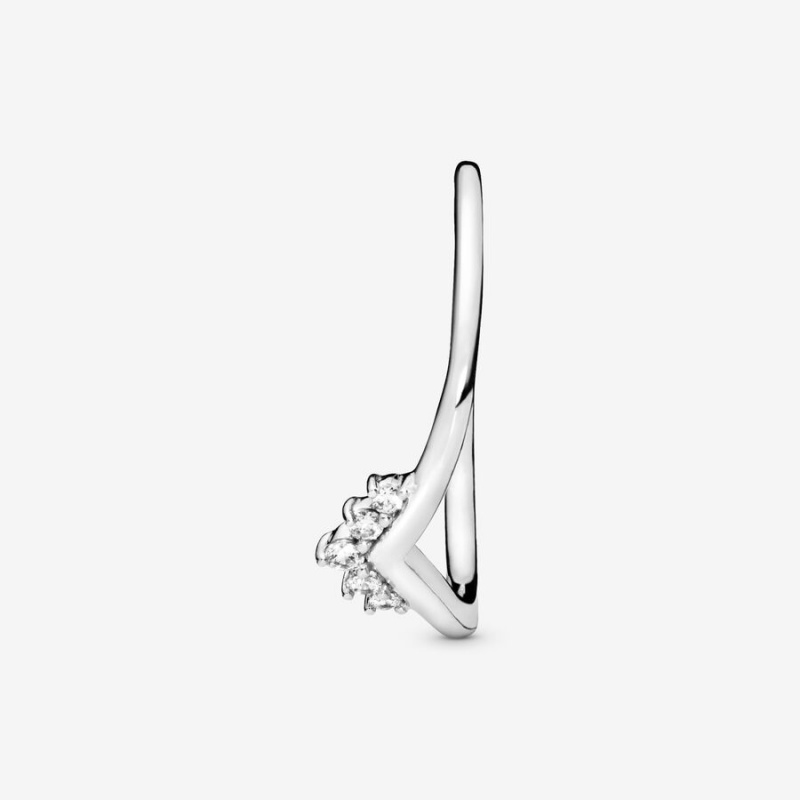 Sterling Silver Pandora Tiara Wishbone Stackable Rings | YOAT87039