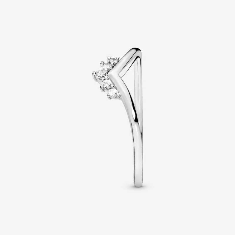 Sterling Silver Pandora Tiara Wishbone Stackable Rings | YOAT87039