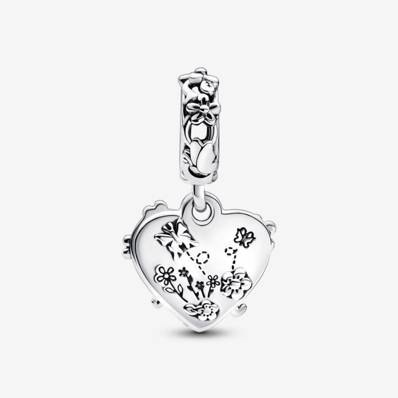 Sterling Silver Pandora Winnie the Pooh & Piglet Double Dangle Dangle Charms | JKBN50471