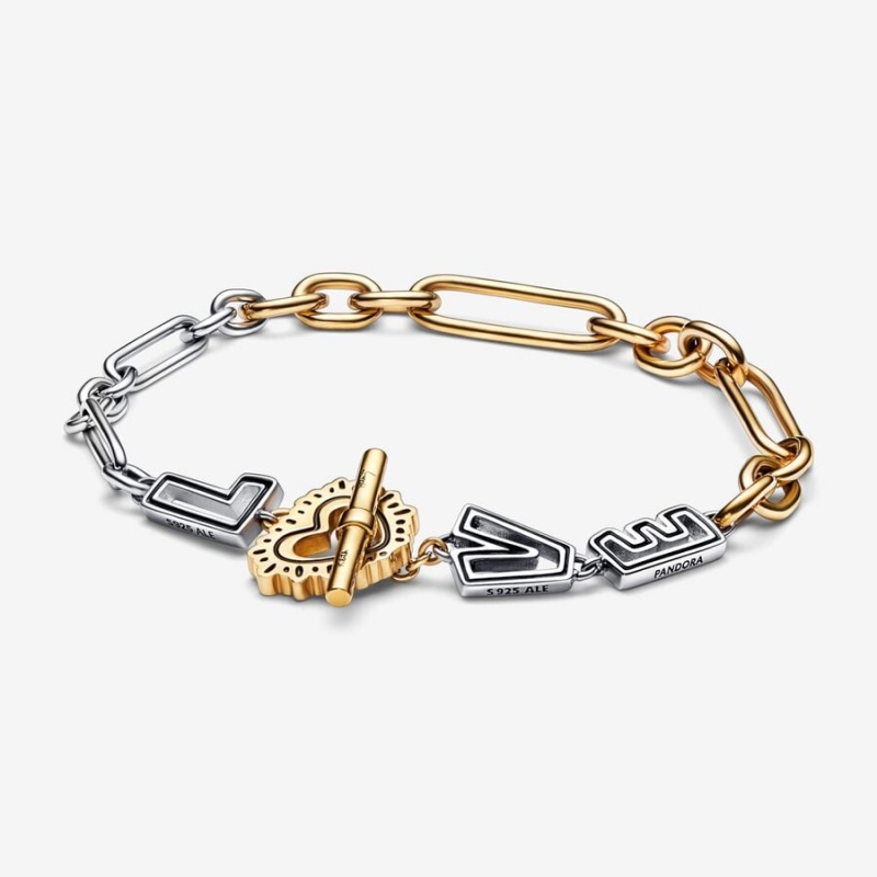 Two-tone Pandora Keith Haring x Two-tone Love Links Link Bracelets | KDZJ94065