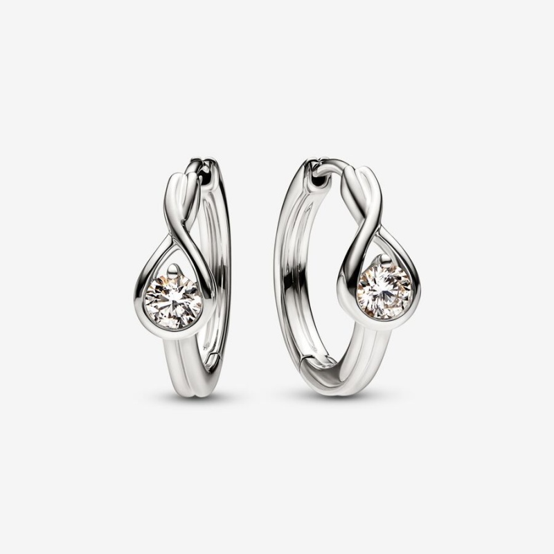 White Gold Pandora Brilliance 0.50 ct tw Earrings | XESL38472