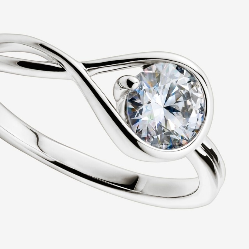 White Gold Pandora Brilliance 0.75 ct tw Rings | PTEJ29418