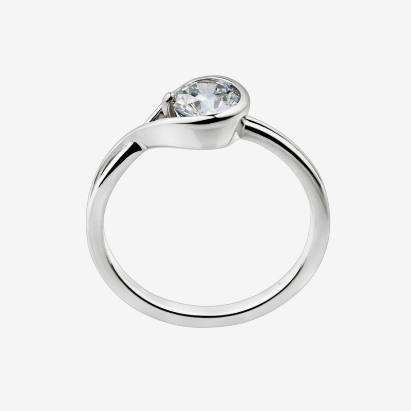 White Gold Pandora Brilliance 0.75 ct tw Lab-Created Diamond Rings | YTXS94705