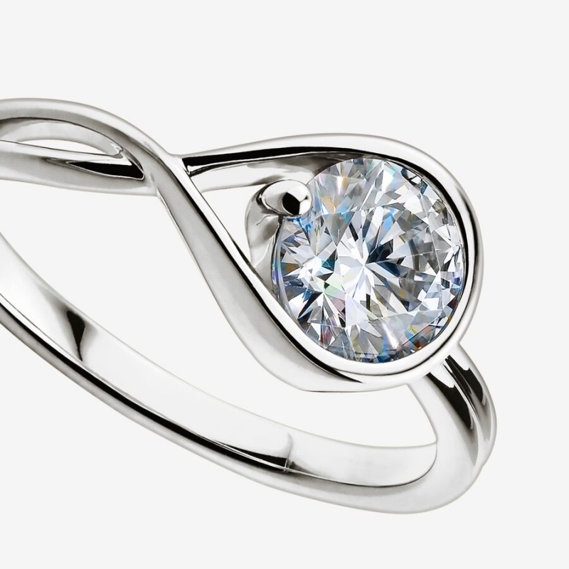 White Gold Pandora Brilliance 1.00 ct tw Rings | BWAN63459