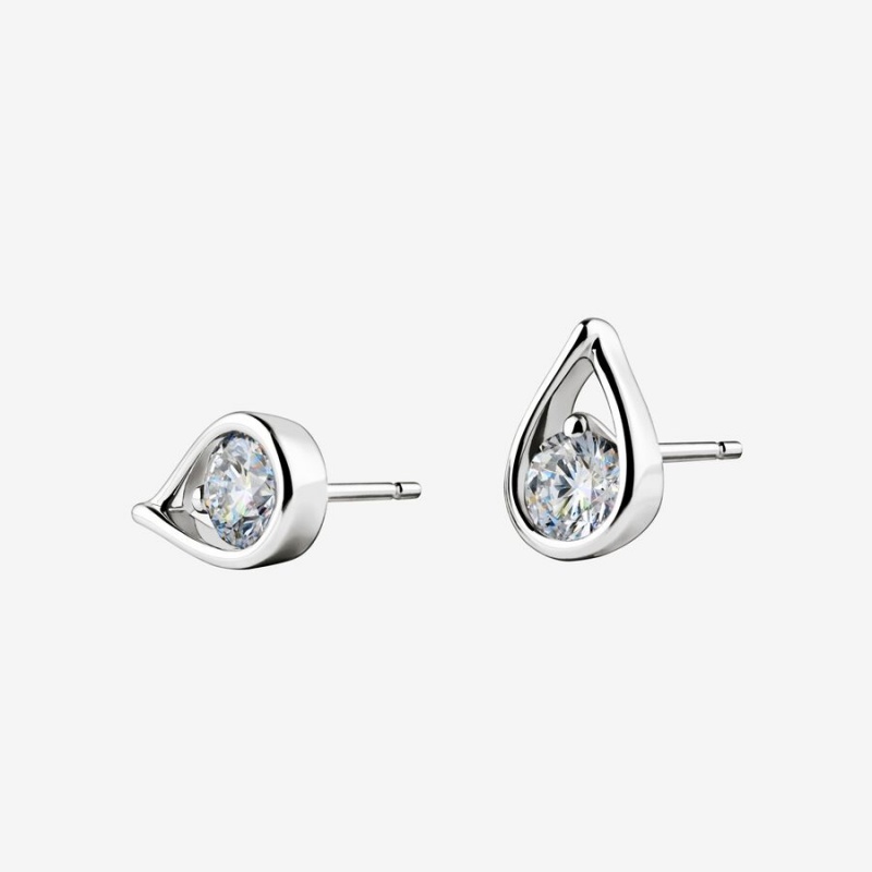 White Gold Pandora Brilliance 1.00 ct tw Earrings | HJXB84729